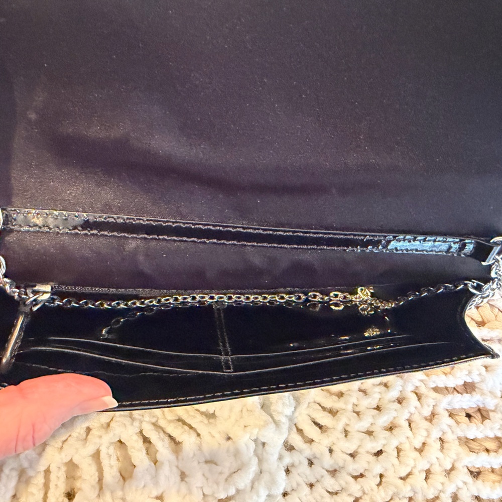 Vintage Coach Black & Silver Evening Bag/Clutch - Picture 4 of 11